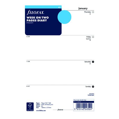 Filofax Refill Week to View A5 2021 21-68522