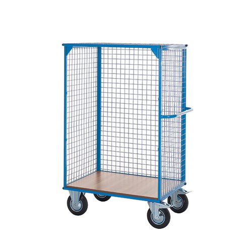 Heavy Duty Platform Truck with 3 Mesh Sides No Doors Base Shelf Only 500kg Capacity DT603Y