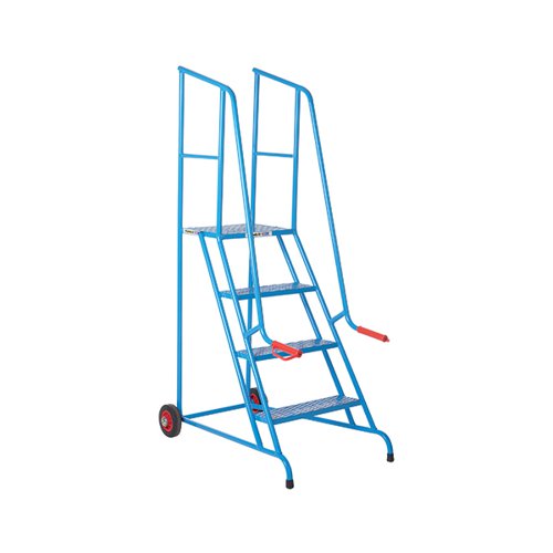 Climb-It Loading Step 4 Tread Open Back Powder Coated Blue SLS04P Ladders, Stepladders & Platform Steps GA79061