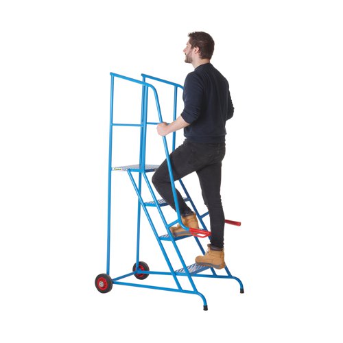 Climb-It Loading Step 4 Tread Open Back Powder Coated Blue SLS04P GA79061 Buy online at Office 5Star or contact us Tel 01594 810081 for assistance