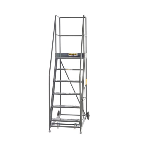 Climb-It Warehouse Safety Steps 600mm Platform 6 Tread Grey AHWS06GY