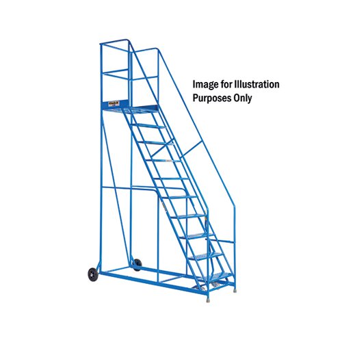 These Climb-It Warehouse Safety Steps have wide profile treads and a box section base for extra strength and security. A hand lock mechanism engages or disengages the front castors so the steps are mobile or static. Non-slip punched treads and platform. Maximum load capacity of up to 150kg.