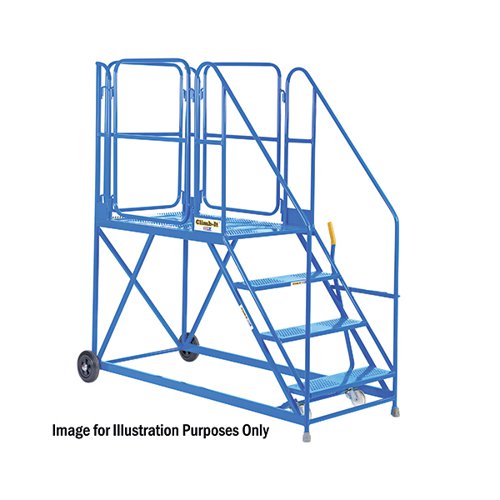 Climb-It Work Platform Easy Slope 1200mm Platform 3 Tread Blue AHWPE1203BL GA79127 Buy online at Office 5Star or contact us Tel 01594 810081 for assistance
