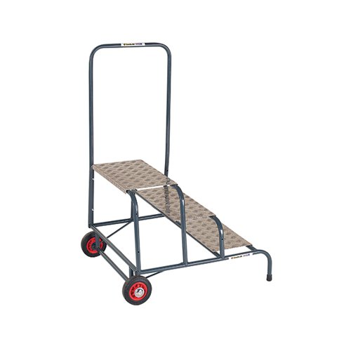 GA79195 Climb-It Wide Work Steps with Chequer Plate 3 Tread 200mm Platform Silver SWW13C