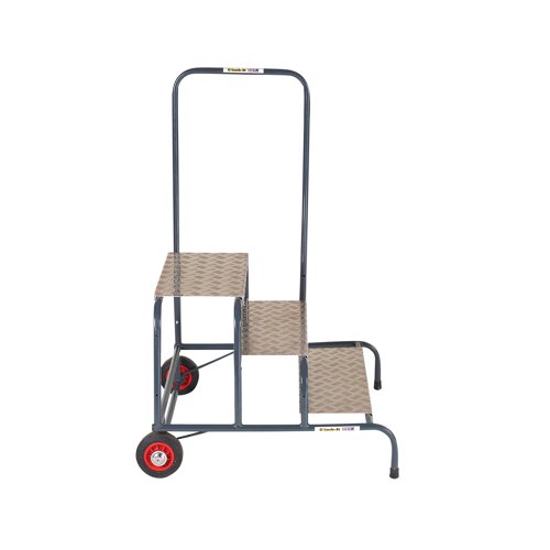 Climb-It Wide Work Steps with Chequer Plate 3 Tread 200mm Platform Silver SWW13C GA79195 Buy online at Office 5Star or contact us Tel 01594 810081 for assistance