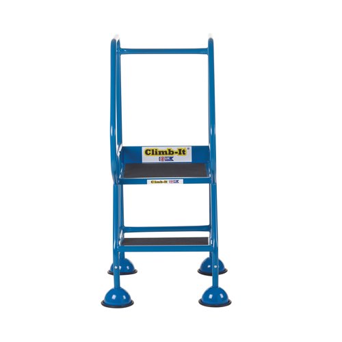 Climb-It Domed Feet Step 2 Tread Anti Slip Blue AAD02SBL Ladders, Stepladders & Platform Steps GA79201