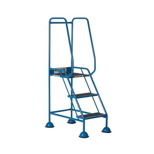 Climb-It Domed Feet Step 3 Tread Anti Slip Blue AAD03SBL Ladders, Stepladders & Platform Steps GA79202