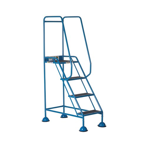 Climb-It Domed Feet Step 4 Tread Anti Slip Blue AAD04SBL Ladders, Stepladders & Platform Steps GA79203