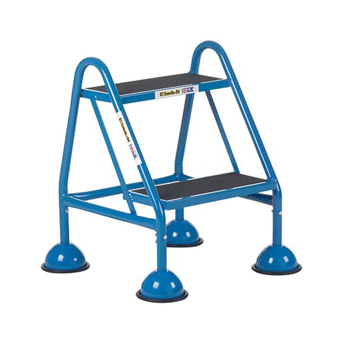Climb-It Domed Feet Handy Step 2 Tread with No Handrail Blue AAP20 Ladders, Stepladders & Platform Steps GA79421