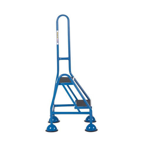 Climb-It Domed Feet Handy Step 2 Tread with Side Handrail Blue AAP21 Ladders, Stepladders & Platform Steps GA79422