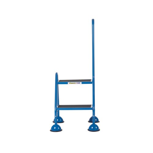 GA79422 Climb-It Domed Feet Handy Step 2 Tread with Side Handrail Blue AAP21