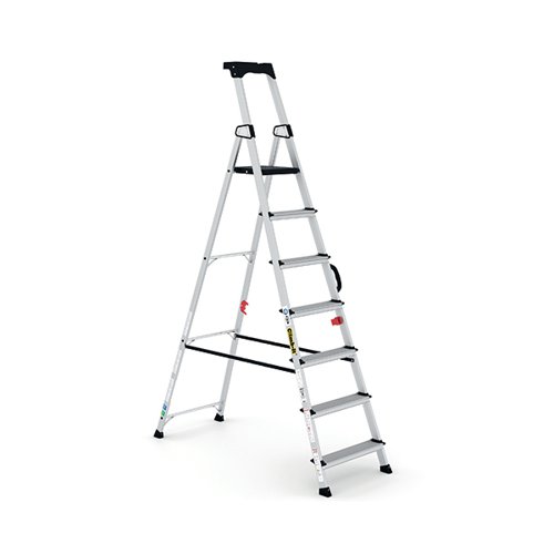 Climb-It Professional 7 Tread Step Ladder with Carry Handle Aluminium CAH107 GA79987 Buy online at Office 5Star or contact us Tel 01594 810081 for assistance