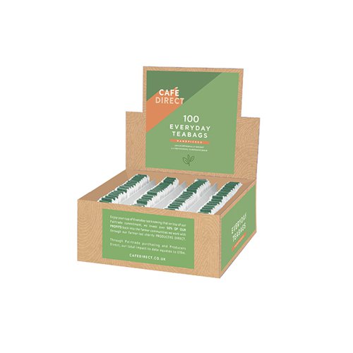 Cafedirect Everyday Tea Bag with Tag (Pack of 100) FTB0007