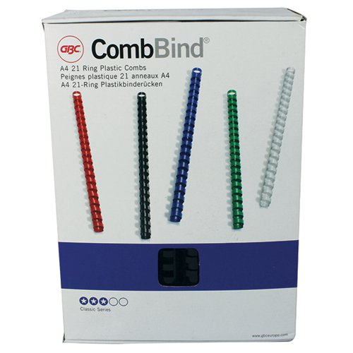 GBC CombsBind A4 22mm Binding Combs Black (Pack of 100) 4028602
