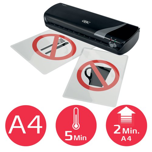Lightweight and compact, the Inspire+ A4 Laminator is perfect for the occasional home or office user with basic requirements. It is really simple to operate via a single switch, warms up in 5 minutes and takes standard 2x75 micron pouches. It handles items from ID to A4 size while the exit tray ensures a perfectly flat finish. Get creative with the Inspire+ - imagination is all you need!
