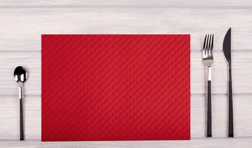 Exacompta Cogir Placemats 300x400mm Embossed Paper Red (Pack of 500) 304021I - Exacompta - GH00071 - McArdle Computer and Office Supplies