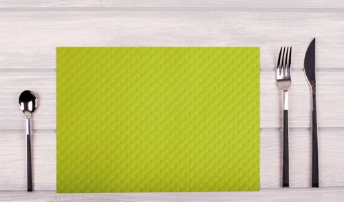 Exacompta Cogir Placemats 300x400mm Embossed Paper Kiwi Green (Pack of 500) 304035I GH00074 Buy online at Office 5Star or contact us Tel 01594 810081 for assistance