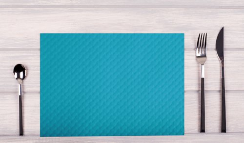 Exacompta Cogir Placemats 300x400mm Embossed Paper Turquoise (Pack of 500) 304039I GH00075 Buy online at Office 5Star or contact us Tel 01594 810081 for assistance