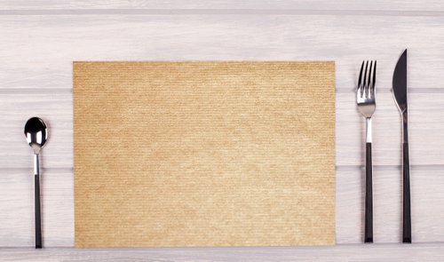 Exacompta Cogir Placemats 300x400mm Embossed Paper Kraft (Pack of 500) 324040I | GH00097 | Exacompta