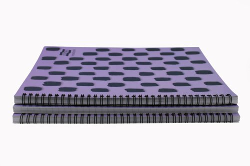 Europa Splash Notebooks 160 Lined Pages A4+ Purple Cover (Pack of 3) EU1502Z - GH00284