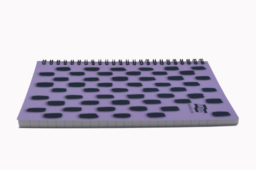 The Europa Splash A5 notebook with a stylish polypropylene cover is ideal for organising school and office topics. The wire binding allows the notebook to lie flat for ease of use and the pages are micro-perforated for easy removal. Featuring 160 lined pages of quality 80gsm paper which is feint ruled with a margin for neat note-taking, these purple notebooks are supplied in a pack of 3.