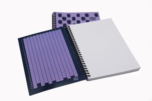 Europa Splash Notebooks 160 Lined Pages A5 Purple Cover (Pack of 3) EU1504Z GH00290