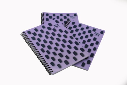 GH00290 Europa Splash Notebooks 160 Lined Pages A5 Purple Cover (Pack of 3) EU1504Z
