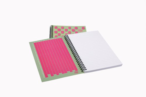 Europa Splash Notebooks 160 Lined Pages A5 Pink Cover (Pack of 3) EU1505Z - GH00293