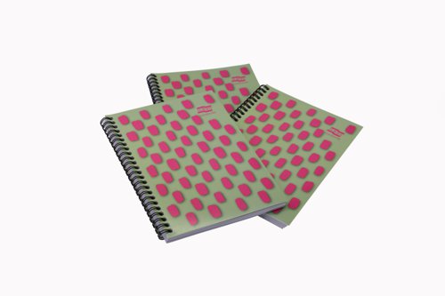 GH00293 Europa Splash Notebooks 160 Lined Pages A5 Pink Cover (Pack of 3) EU1505Z