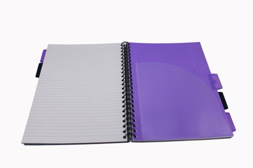 Europa Splash Project Book 200 Lined Pages A4 Purple Cover (Pack of 3) EU1506Z - Clairefontaine - GH00296 - McArdle Computer and Office Supplies