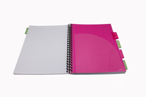 GH00299 Europa Splash Project Book 200 Lined Pages A4 Pink Cover (Pack of 3) EU1507Z