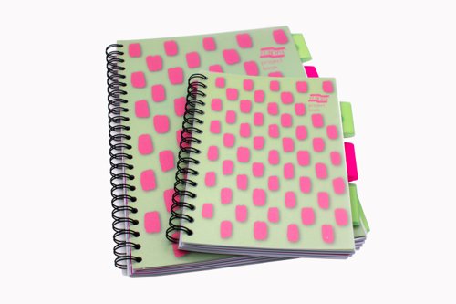 Europa Splash Project Book 200 Lined Pages A5 Pink Cover (Pack of 3) EU1509Z - GH00308