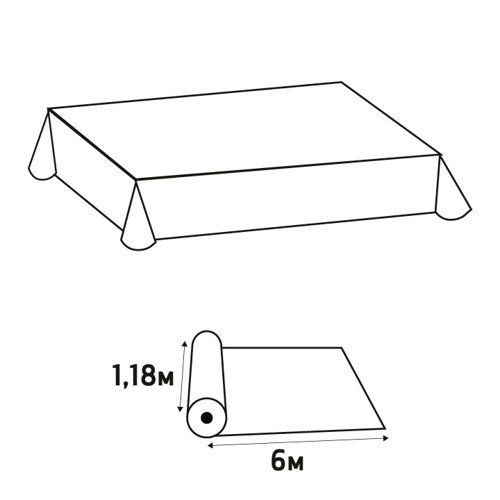 Exacompta Cogir Tablecloth 1.2x6m Roll Embossed Paper Grey R800613I | GH00613 | Exacompta