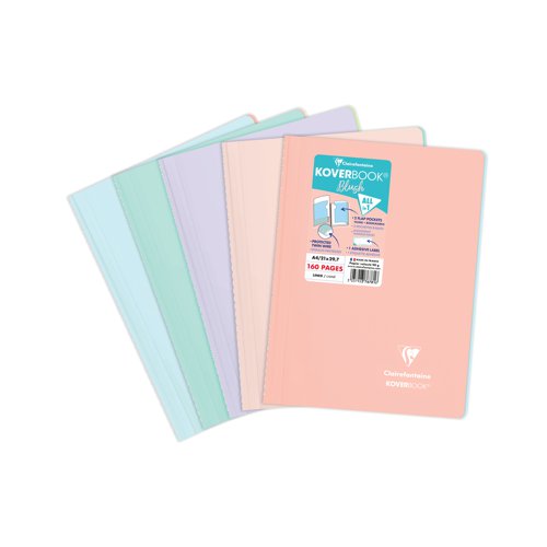 Clairefontaine Koverbook Wire Notebook A4 Assorted (Pack of 5) 376781C Notebooks GH00868