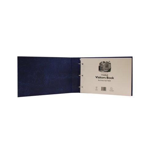 Exacompta Guildhall Loose-Leaf Visitors Book Landscape Blue T40 - ExaClair Limited - GH01951 - McArdle Computer and Office Supplies