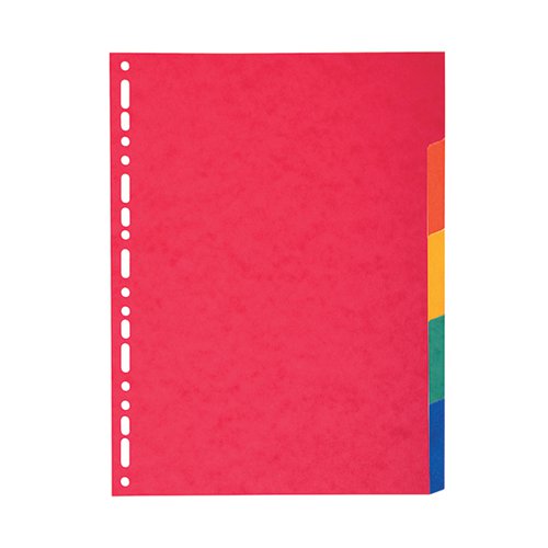 Exacompta Recycled 5-Part Dividers 225gsm A4 Maxi Bright Multi 2105E
