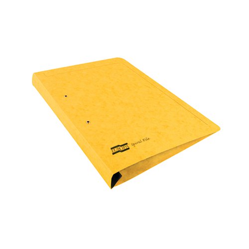 Exacompta Europa Spiral Files Foolscap Yellow (Pack of 25) 3006