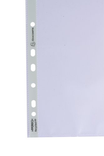 Exacompta OPAK Recycled Punched Pockets 60 micron A4 (Pack 100) 5320E Punched Pockets GH05320
