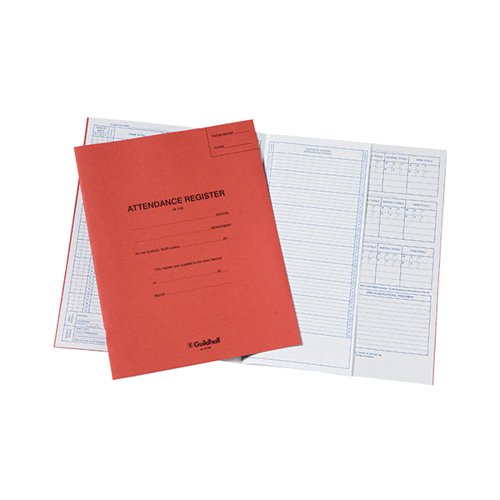 Guildhall 70gsm Attendance Register (326 x 205mm) E100Z GH12904 Buy online at Office 5Star or contact us Tel 01594 810081 for assistance