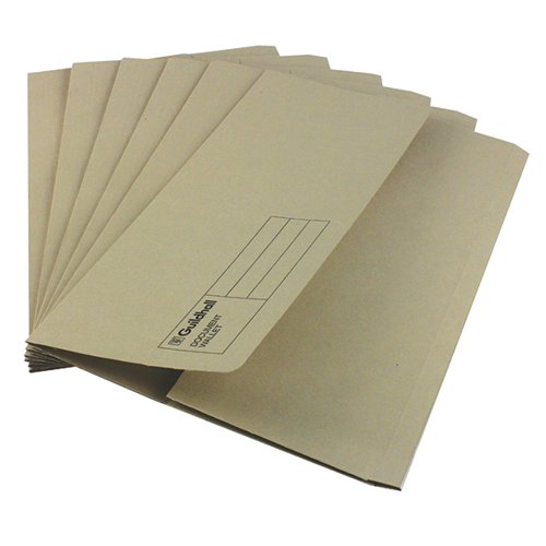 Exacompta Guildhall Document Wallet Foolscap Buff (Pack of 50) GDW1-BUF