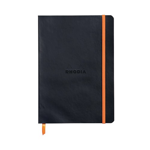 GH17402 Rhodiarama Soft Cover Notebook 160 Pages A5 Black 117402C