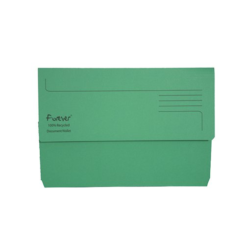 Exacompta Forever Document Wallet Manilla Foolscap Bright Green (Pack of 25) 211/5004