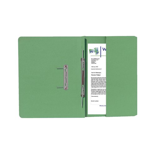 Exacompta Guildhall Right Hand Transfer Spiral Pocket File Foolscap Green (Pack of 25) 211/90662Z | GH25486 | Exacompta