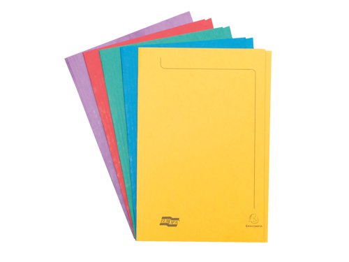 Europa Square Cut Folder 300 micron Foolscap Assorted (Pack of 50) 4820 GH4820