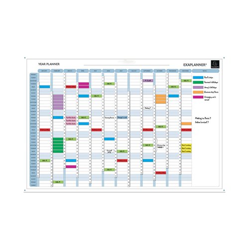 Exacompt Magnetic Year Planner White 56153E Pack of 1