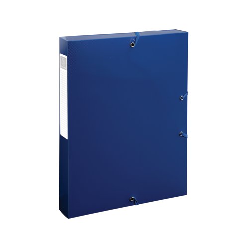 Exacompta Bee Blue Box File 40mm Spine PP A4 Assorted (Pack of 8) 59140E GH59140 Buy online at Office 5Star or contact us Tel 01594 810081 for assistance