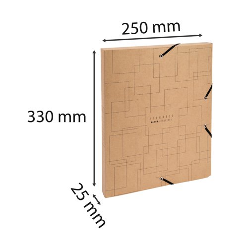 Exacompta Eterneco Cardboard Box File 25mm Assorted (Pack of 8) 59247E - GH59247