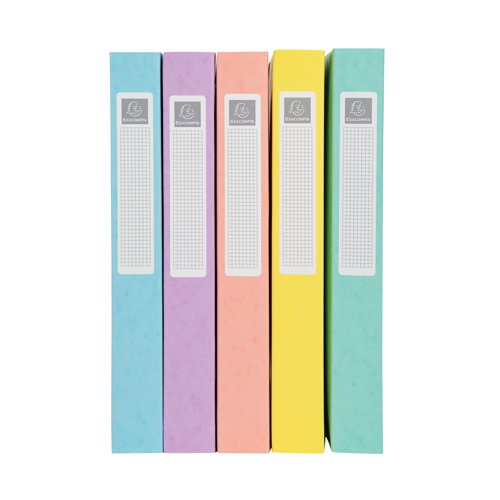 GH59560 | Aquarel brings a breeze of softness and lightness to the office environment, with a trendy colour palette in pastel shades. The Exacompta Aquarel Exabox 40mm Box File is made from 600gsm premium quality mottled pressboard for durability.