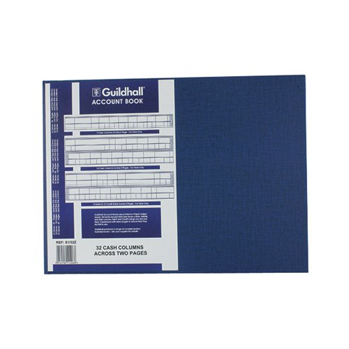 Exacompta Guildhall Account Book 80 Pages 32 Cash Columns 61/32 1406