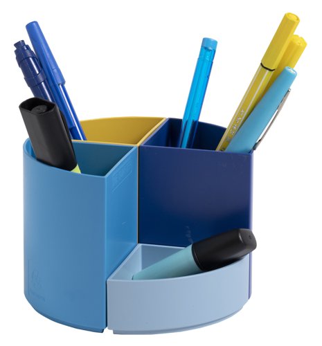 Exacompta Bee Blue The Quarter Desk Tidy Recycled Assorted (Pack of 3) - GH68202
